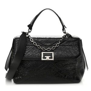 Givenchy creased patent calfskin medium ID flap bag
